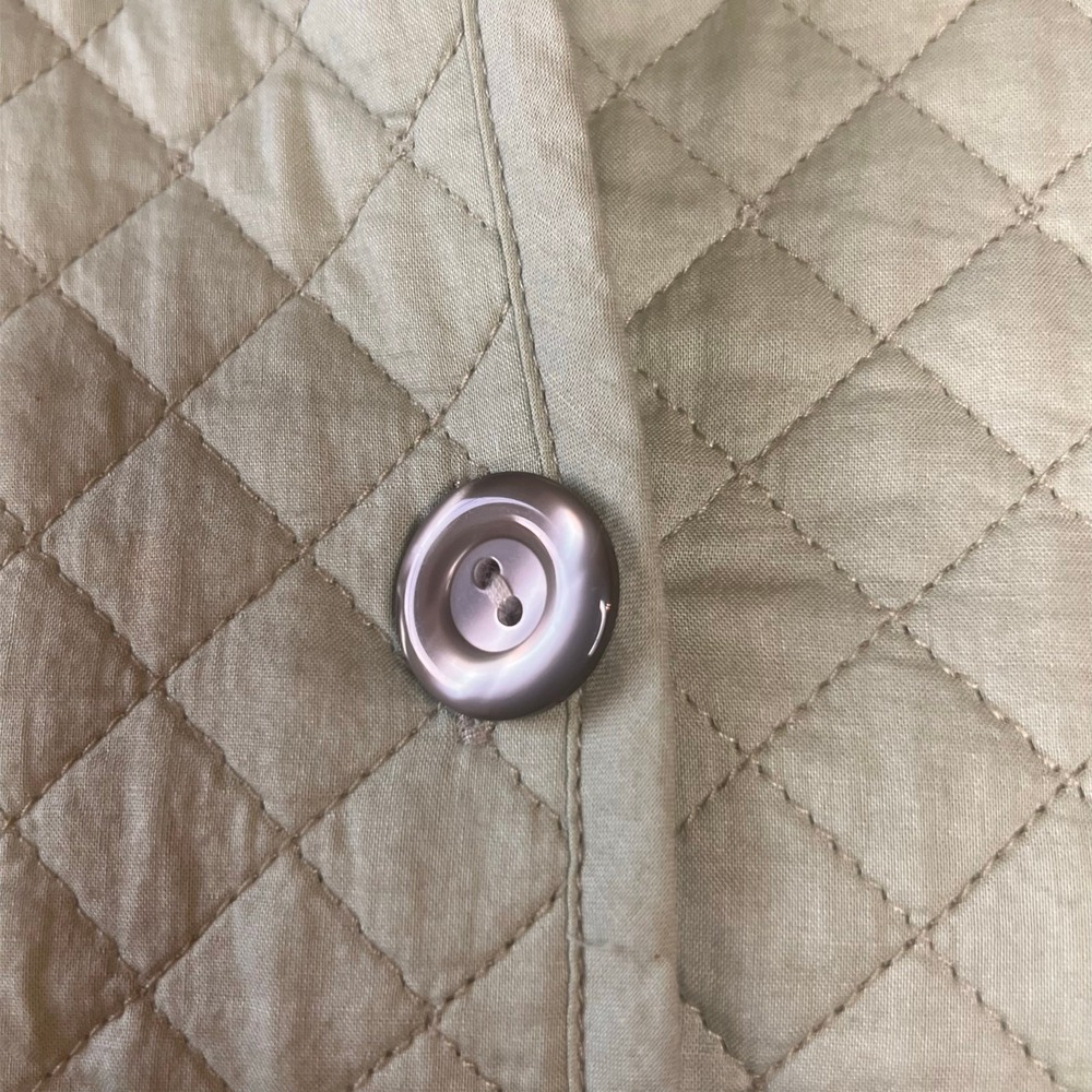 Vintage Sigrid Olsen Sport Quilted Green Button Up minimalist Y2K Size Small - Picture 4 of 10